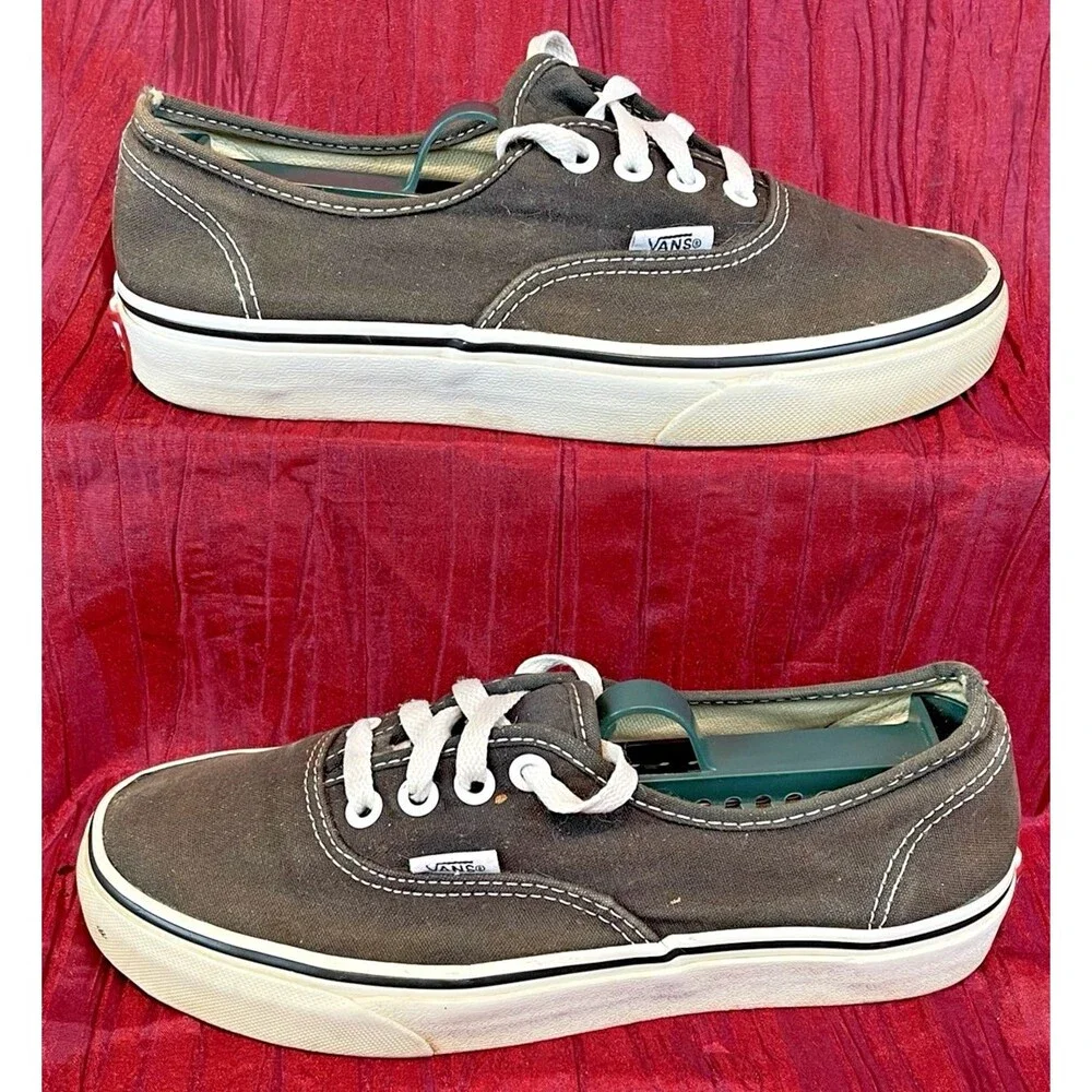 VANS Old Skool Black Canvas Lace-Up Rubber Sole Board Shoes sz 5.5M/7W